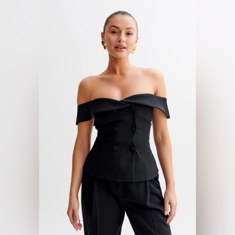 Meshki Black Off-Shoulder Blouse only